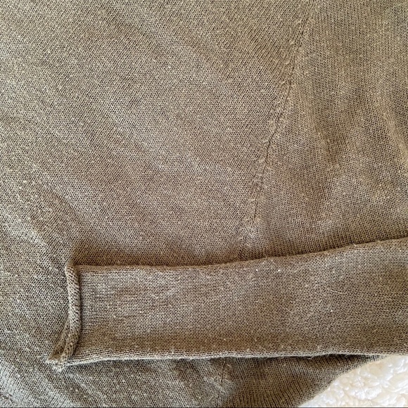 Pacsun Olive Green Slouchy Batwing V Neck Sweater - Picture 7 of 7